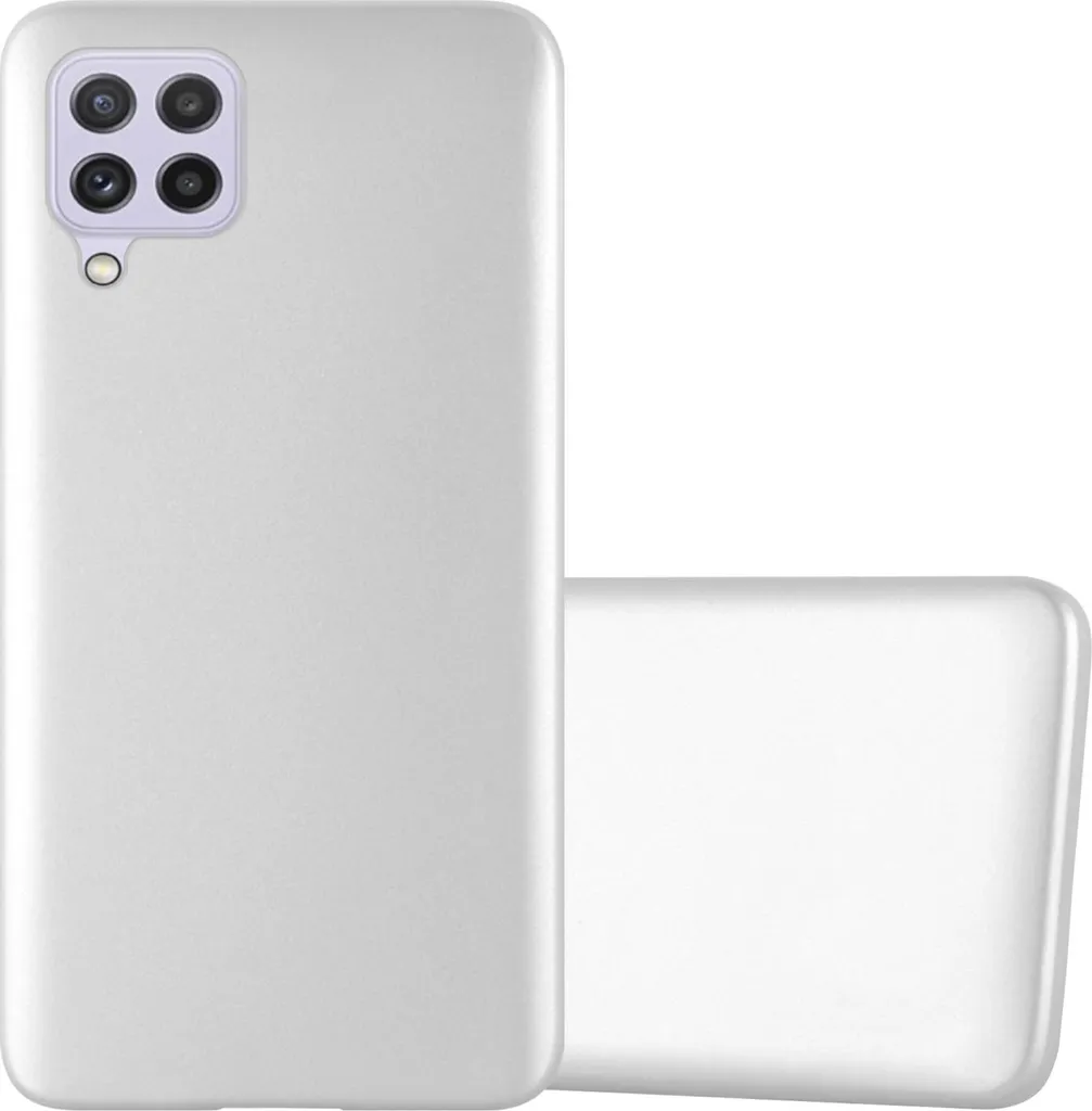 Cadorabo custodia protettiva per Samsung Galaxy A22 4G / M22 / M32 4G in argento Custodia per cellulare Custodia in silicone TPU Custodia Cover - 1