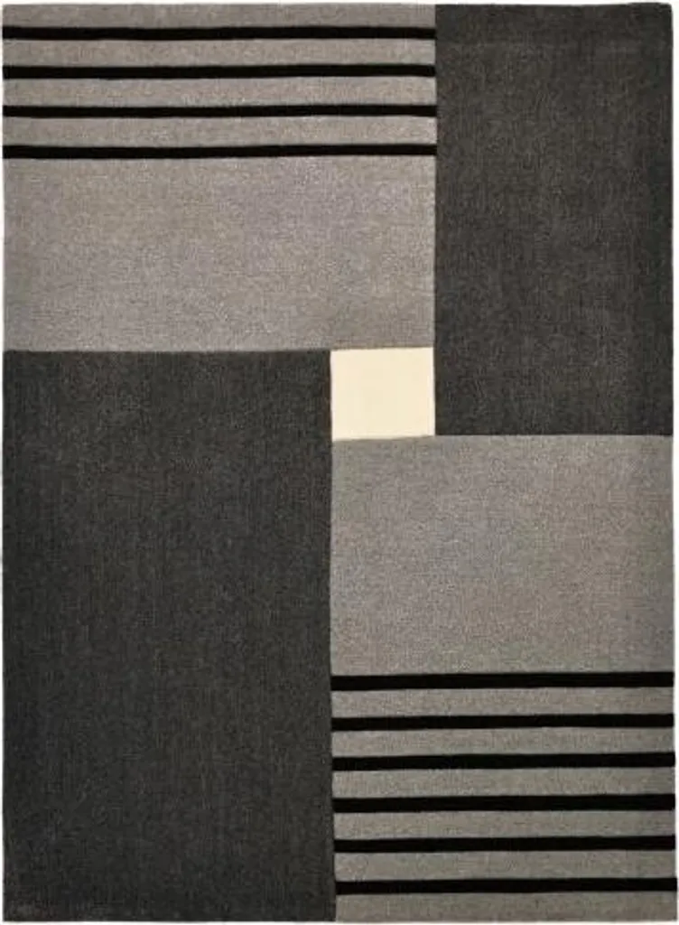 Tapis de Salle à Manger 170x240 cm Manolo 2603 Anthracite Moderne