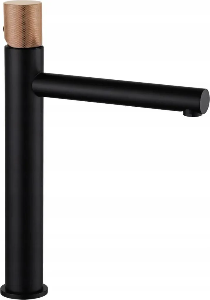 Mexen Elba One Rubinetto Lavabo Alto Nero Oro Rosa 74111-76 | Shop Online