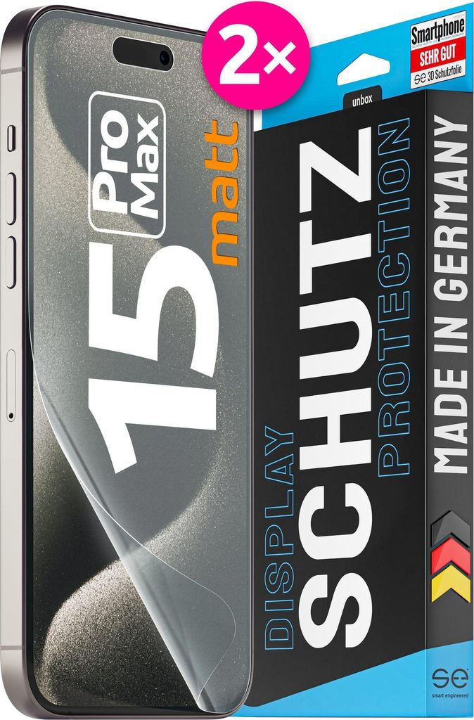 Smart Engineered SE0-F0102-0425-23-M Display-/Rückseitenschutz für Smartphones Klare Bildschirmschutzfolie Apple 2 Stück(e) (SE0-F0102-0425-23-M)