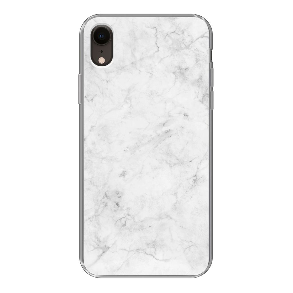 MuchoWow Handyhülle Schutzhülle Hülle für iPhone XR Marmor - Muster - Luxus Silikon Softcase Handy Hülle - Schutzdeckel