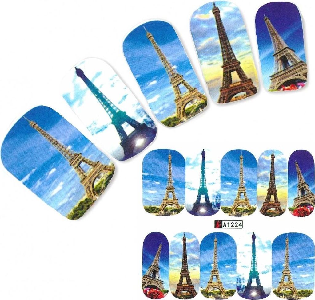 Tattoo Nail Art Eiffelturm Paris Aufkleber Nagel Sticker