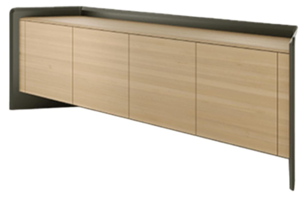 Designer Aktenschrank grau braun Holzbüromöbel Büroschrank