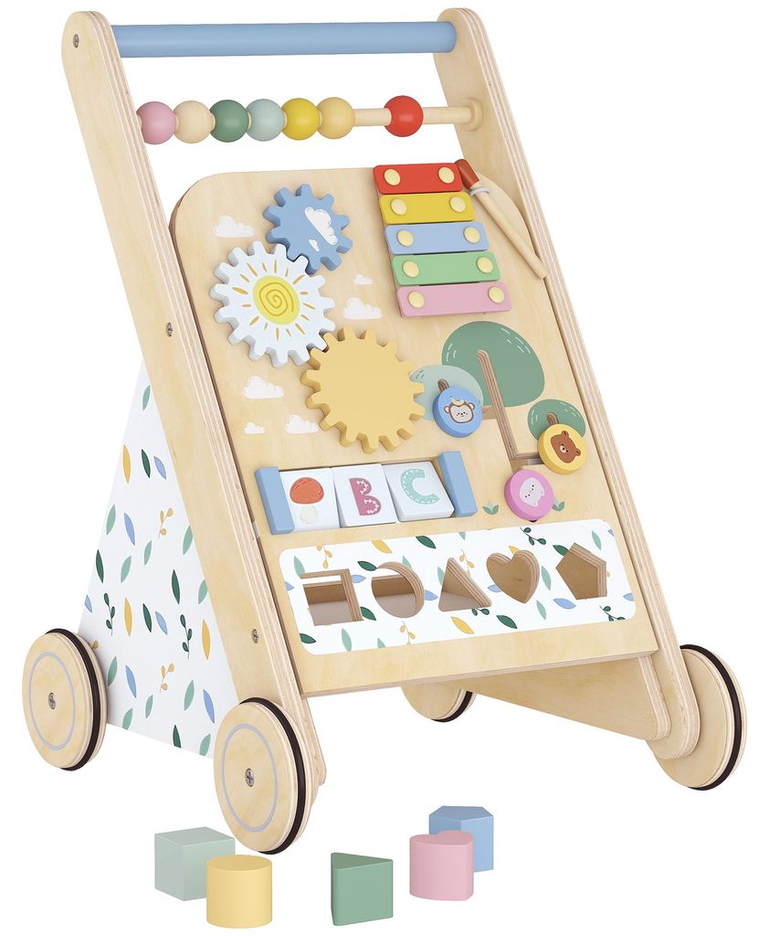 AIYAPLAY Baby Lauflernwagen Holz Lauflernhilfe mit Rädern Produktbild 