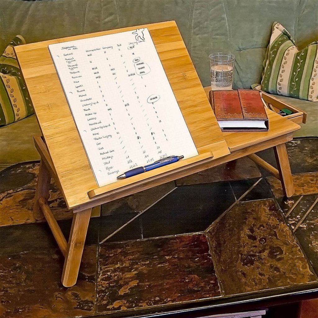 relaxdays Notebook-Betttablett braun Produktbild 11