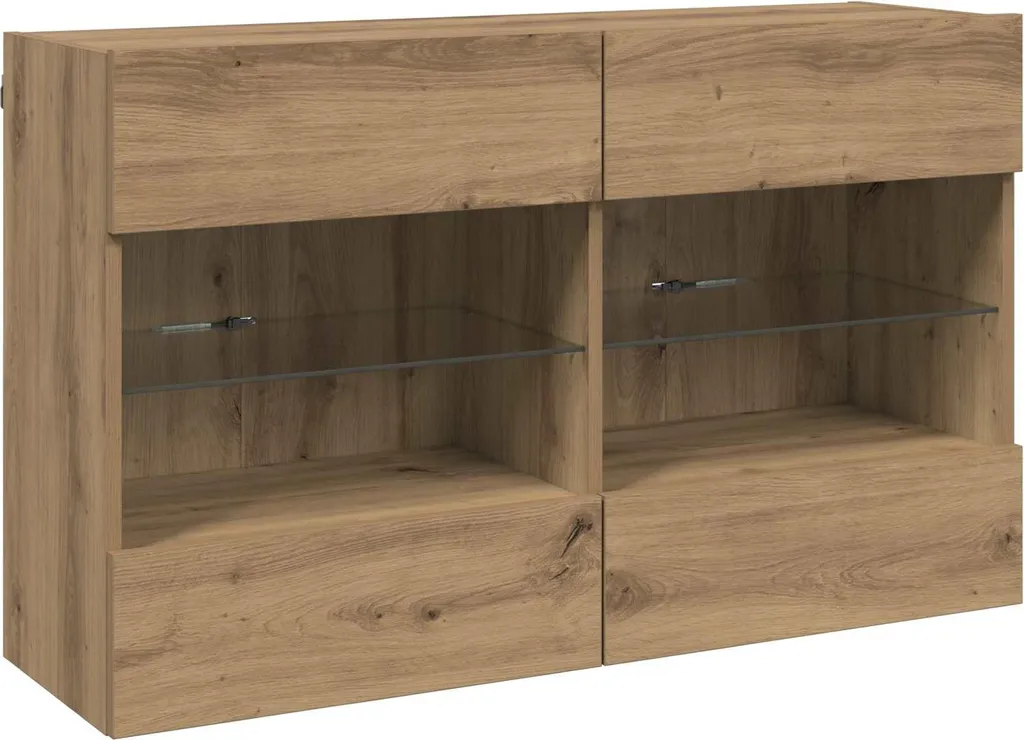 Mobile TV Salvaspazio SYFAX™ Rovere 98x30x60 - Ideale per Mini-Appartamenti