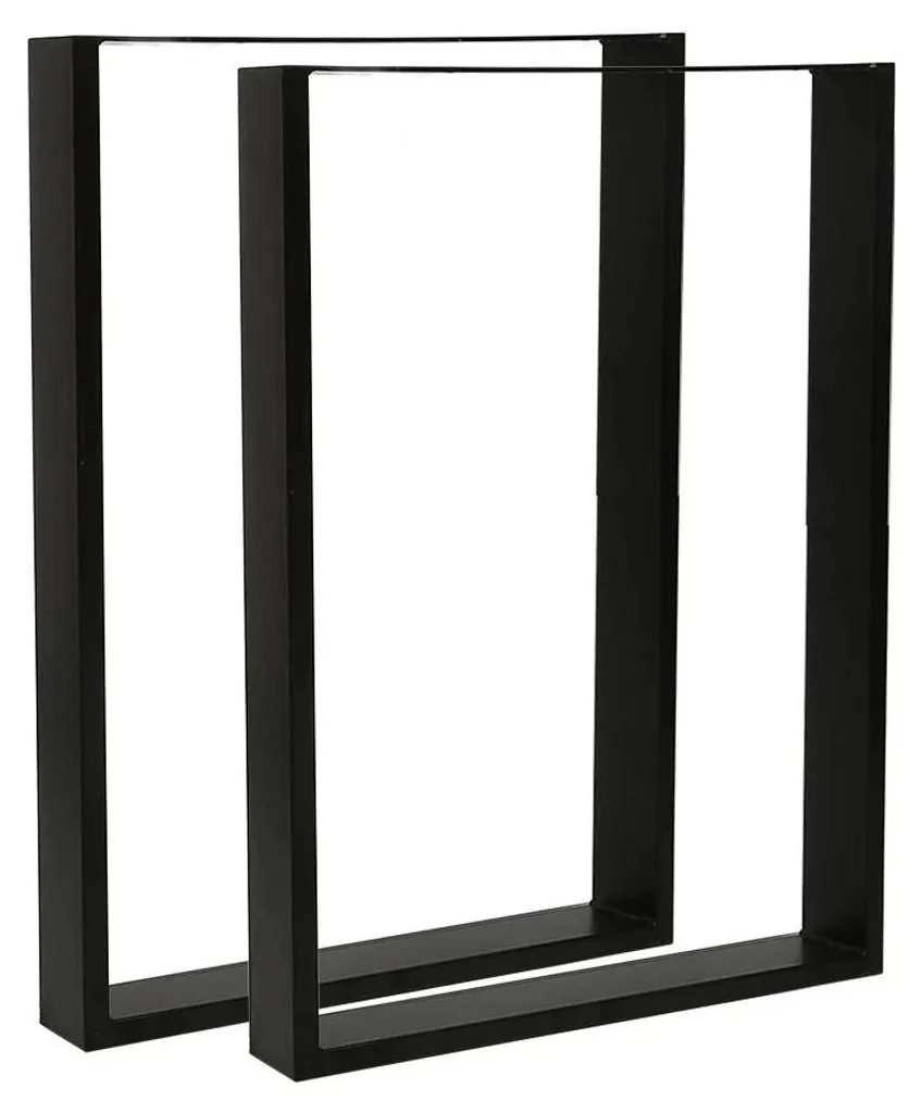 Pied de meuble industriel en métal noir pour table haute et bureau