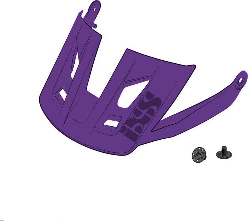 iXS Visor + Pins Trigger AM Grape S/M