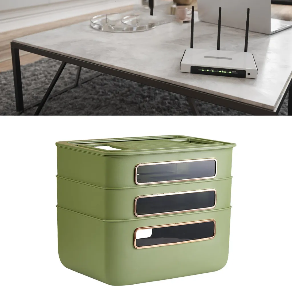 Rangement box internet et cache-câbles polyvalent pour le salon - 5