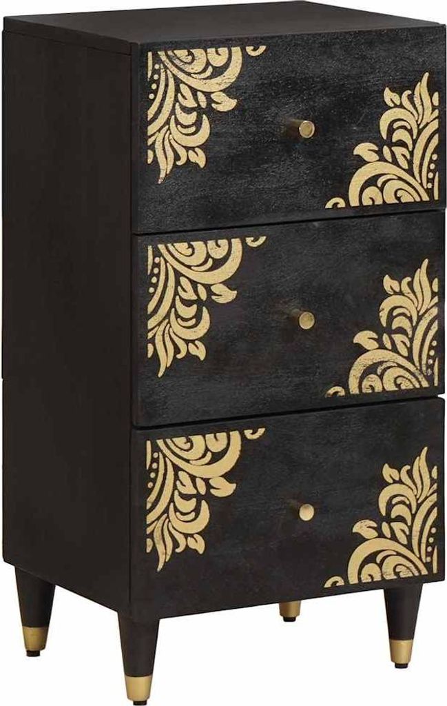 Mobile bar/credenza "Exclusive" con ripiano, colore nero, Immagine del prodotto 