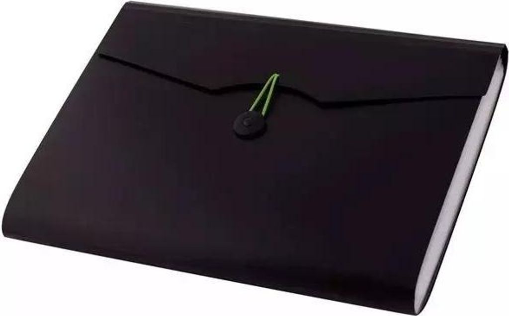 D.RECT 5580 Fächermappe Ordnungsmappe erweiterbar Dokumentenmappen 12 Fächer A4 Schwarz