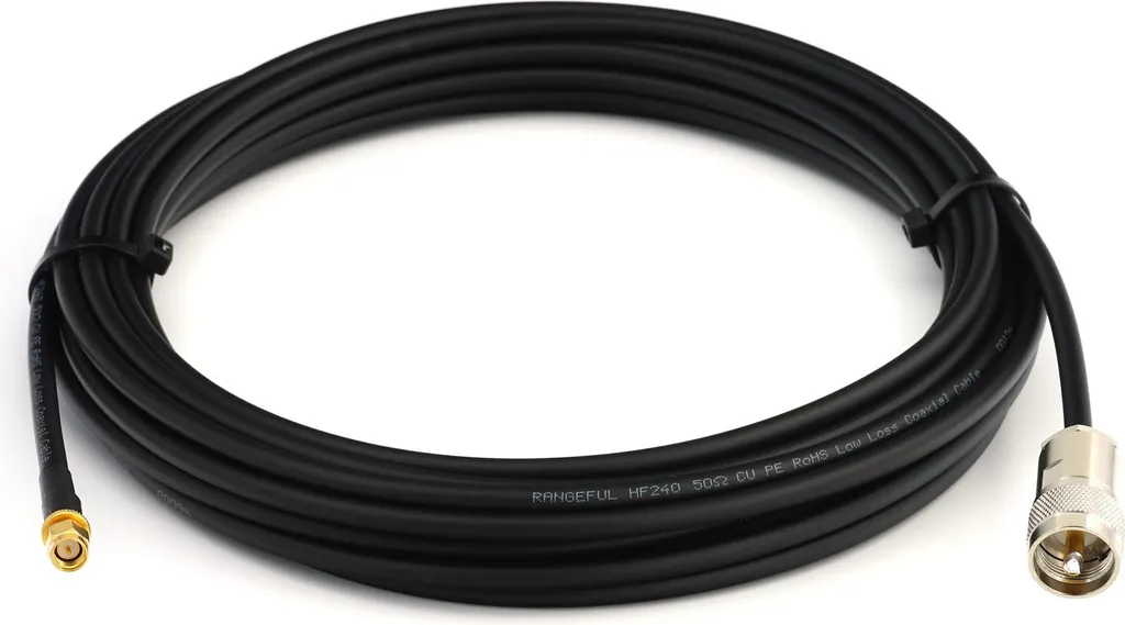 cavo coassiale UHF da PL259 a connettore SMA da 7 m - Cavo di prolunga a bassa perdita resistente alle intemperie HF-240 (equivalente a LMR 240) - Cavo d'antenna PL per antenne radio CB radio HAM radio SWR radioamatoriali - 2