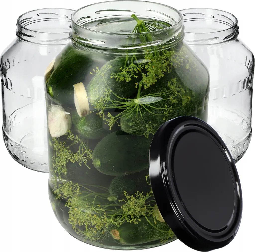KADAX Barattoli per conserve da 1,7 l con tappo a vite fi89