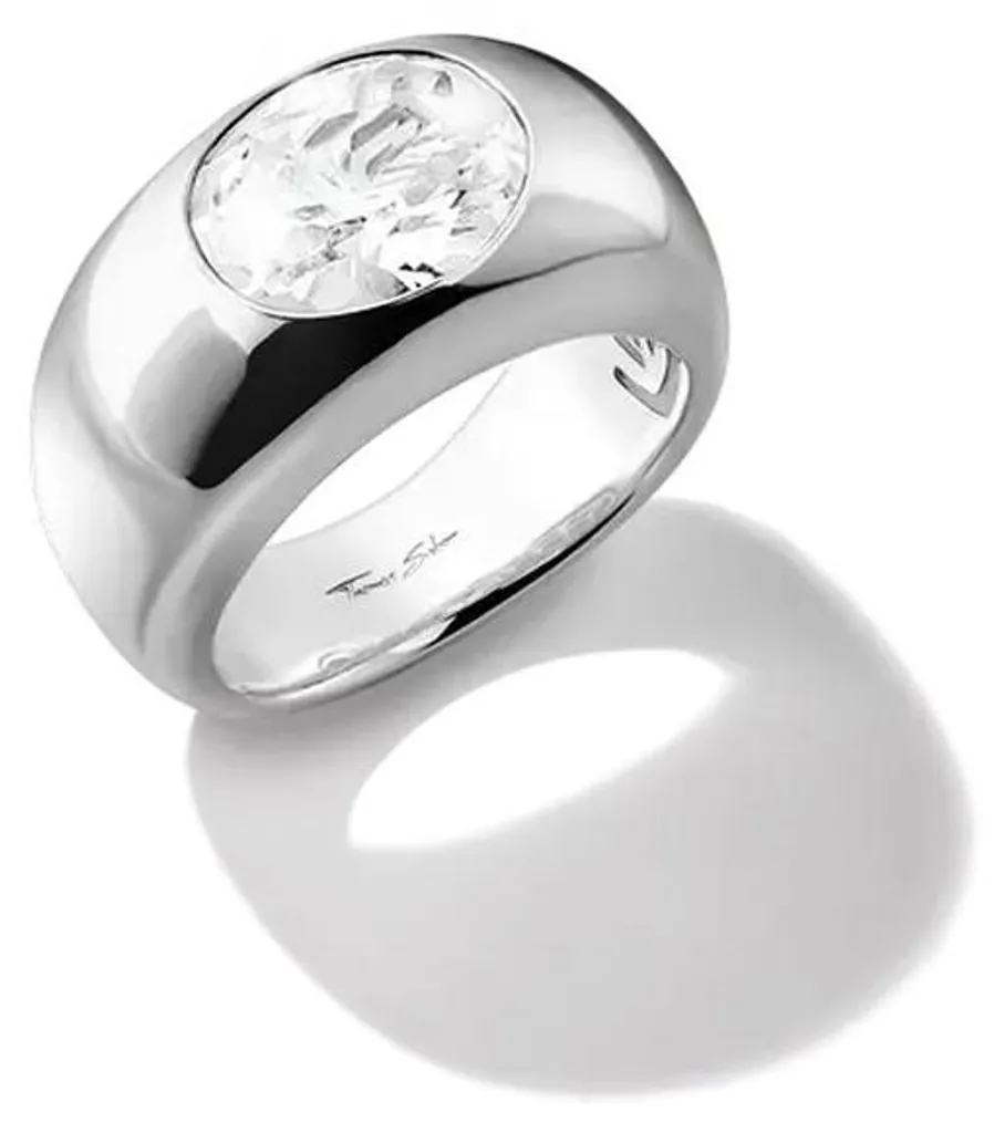 Bague Thomas Sabo Bold Elegance Argent 925, Bijou Brillant Taille 56