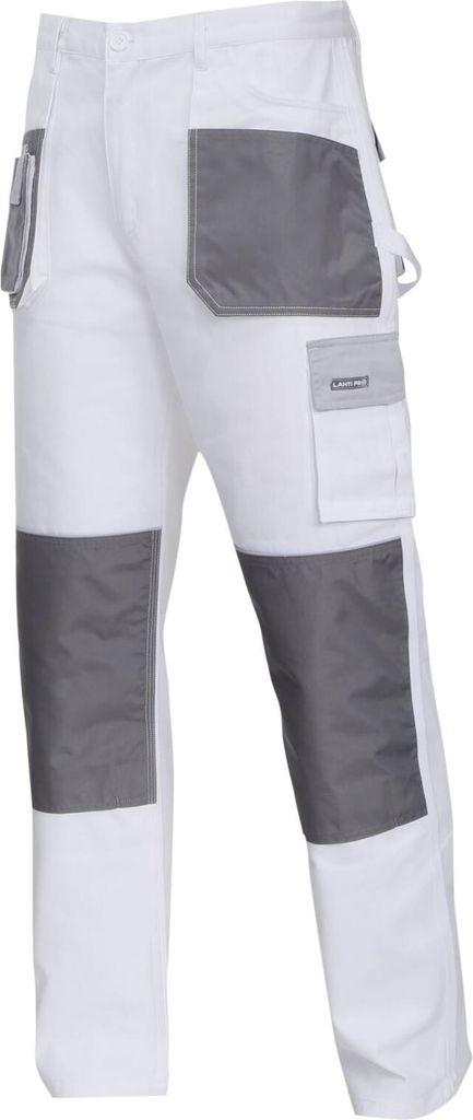 Lahti Pro Hose Weiß & Grau 100% Baumwolle XL/56 (L4051356)