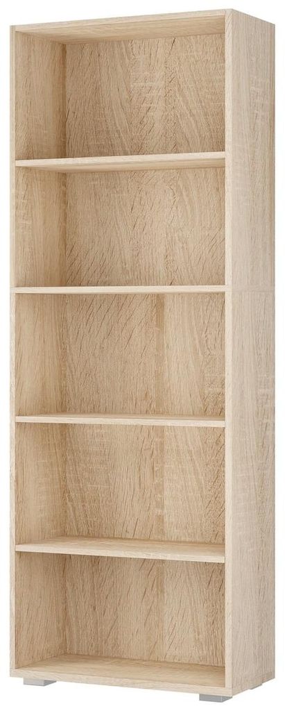 Bücherregal mit 5 höhenverstellbaren Fächern, 190x60x28cm, Produktbild 