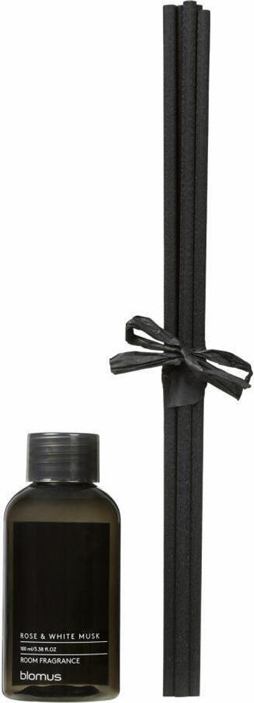 Blomus Raumduft Nachfüllset FRAGA rose & white musk, Duftöl, Kunststoff, schwarz, 100 ml, 69229