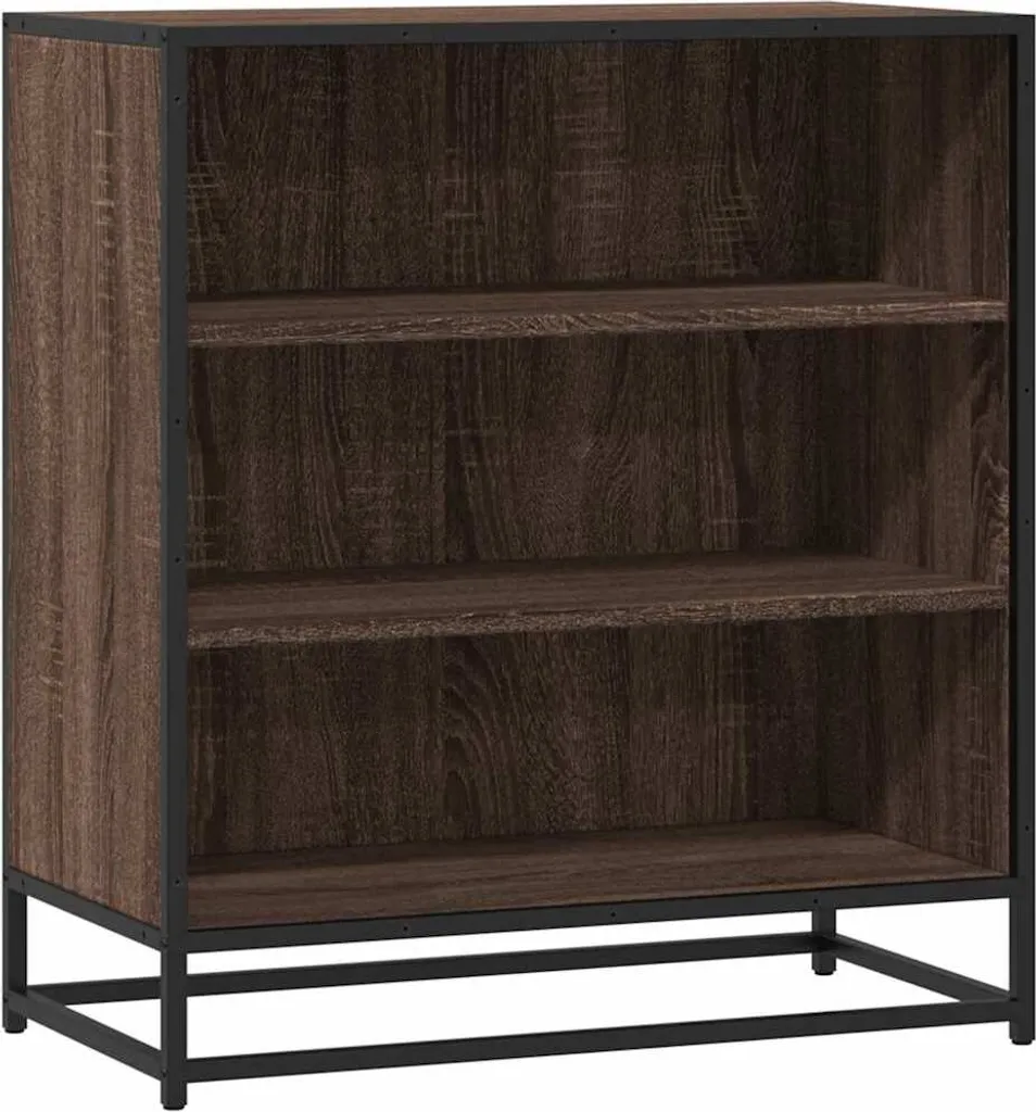 Credenza in rovere marrone 68x35x76 cm Materiale a base di legno e metallo