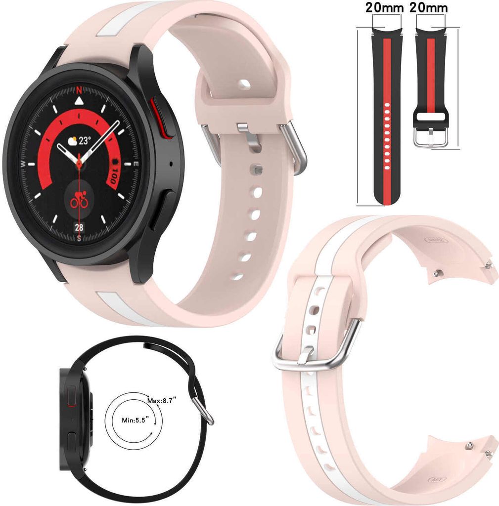 Für Samsung Galaxy Watch FE 6 5 4 Normal Pro Classic alle Größen Kunststoff Armband