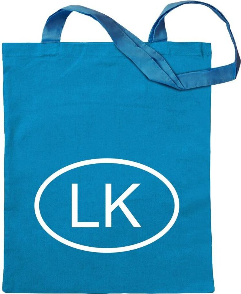Kiwistar - Baumwolltasche - hellblau - Sri Lanka LK - Tragetasche Stoffbeutel Umhängetasche langer Henkel