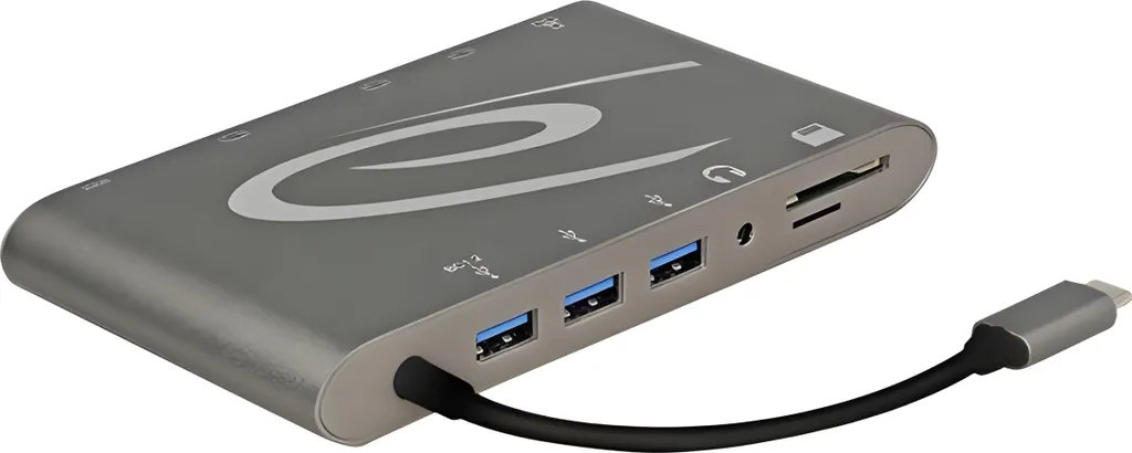 Hub USB-C multi-ports DeLOCK adaptateur vidéo 4K pour écran externe