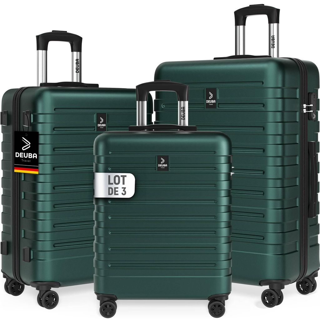 DEUBA® Set de 3x Valises Rigides M, L, XL - Bagage Cabine, Image du produit 