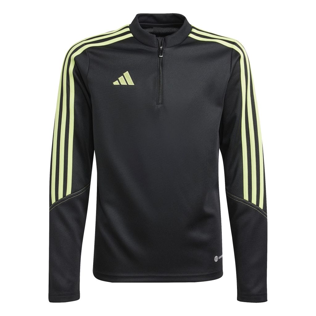 adidas TIRO23 CBTRTOPY 3 Streifen warmes Trainingsoberteil Kinder schwarz/hellgrün schwarz/hellgrün 140