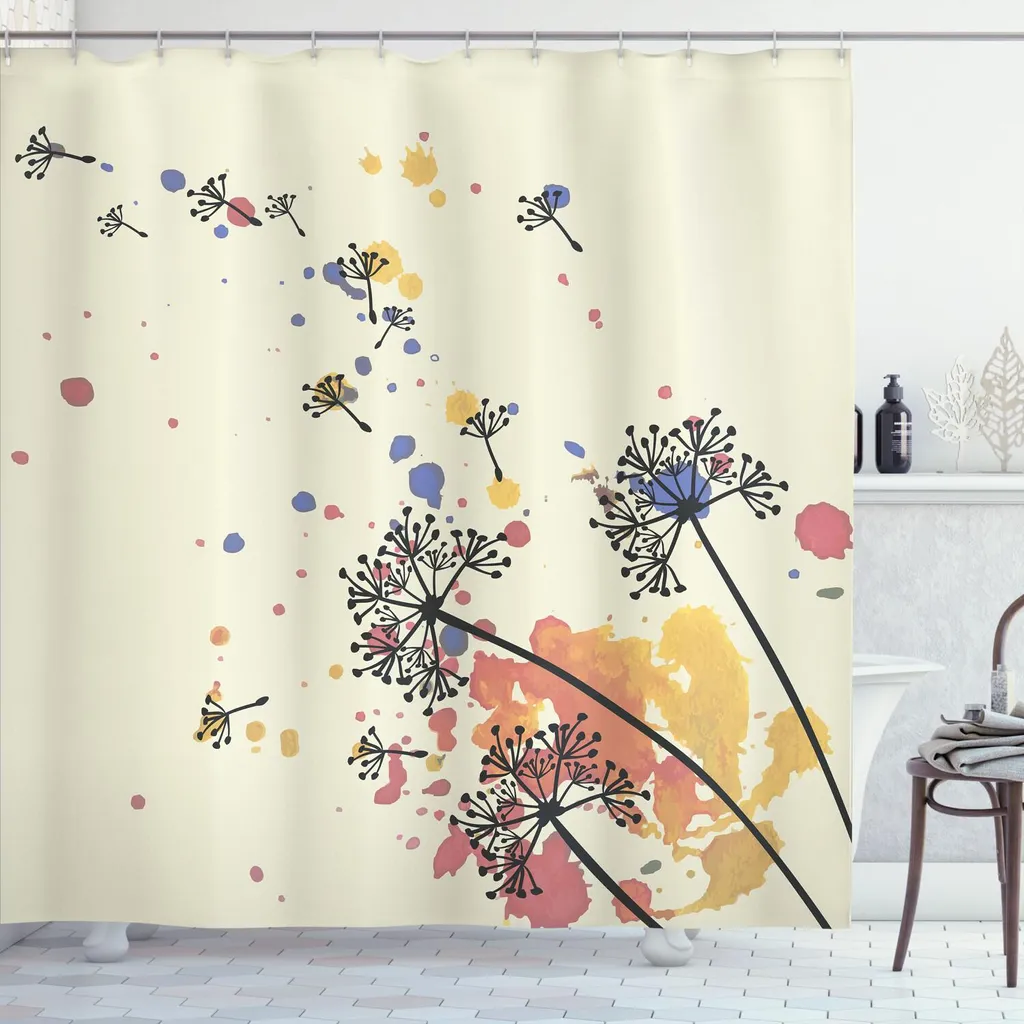 ABAKUHAUS Tenda Doccia Estate 175x180cm - Tessuto Turco Beige