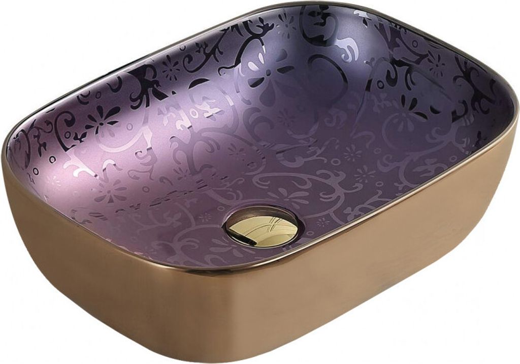 Mexen Rita Aufsatzwaschbecken 45 x 32 cm, Lila - 21084557