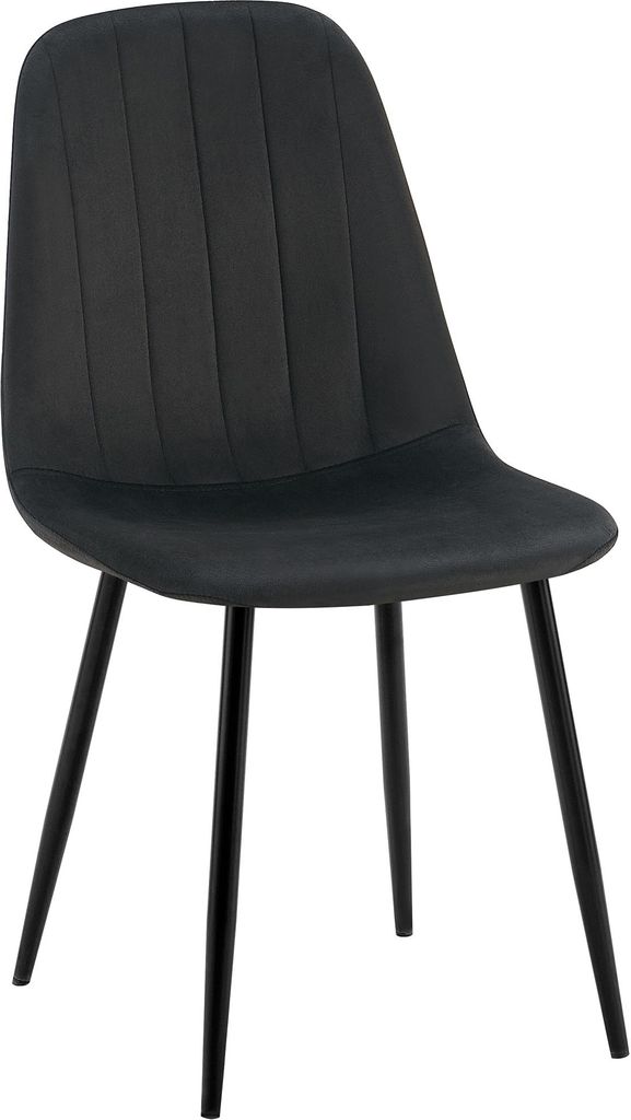 Esszimmerstuhl HLO-CP112 Samt schwarz