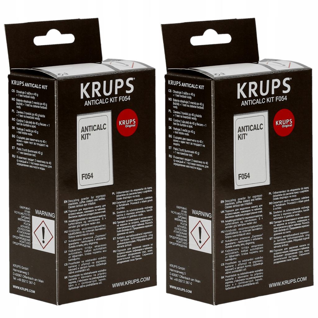 KRUPS Ontkalker F054 – Set van 2 – ANTICALC KIT voor Productafbeelding 
