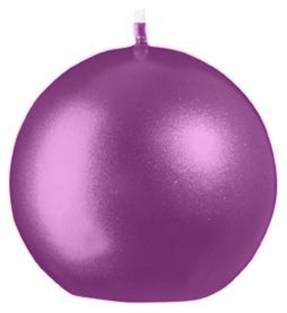 Kugelkerzen Metallic-Lack Matt Beere Ø 6 cm, 12 Stück