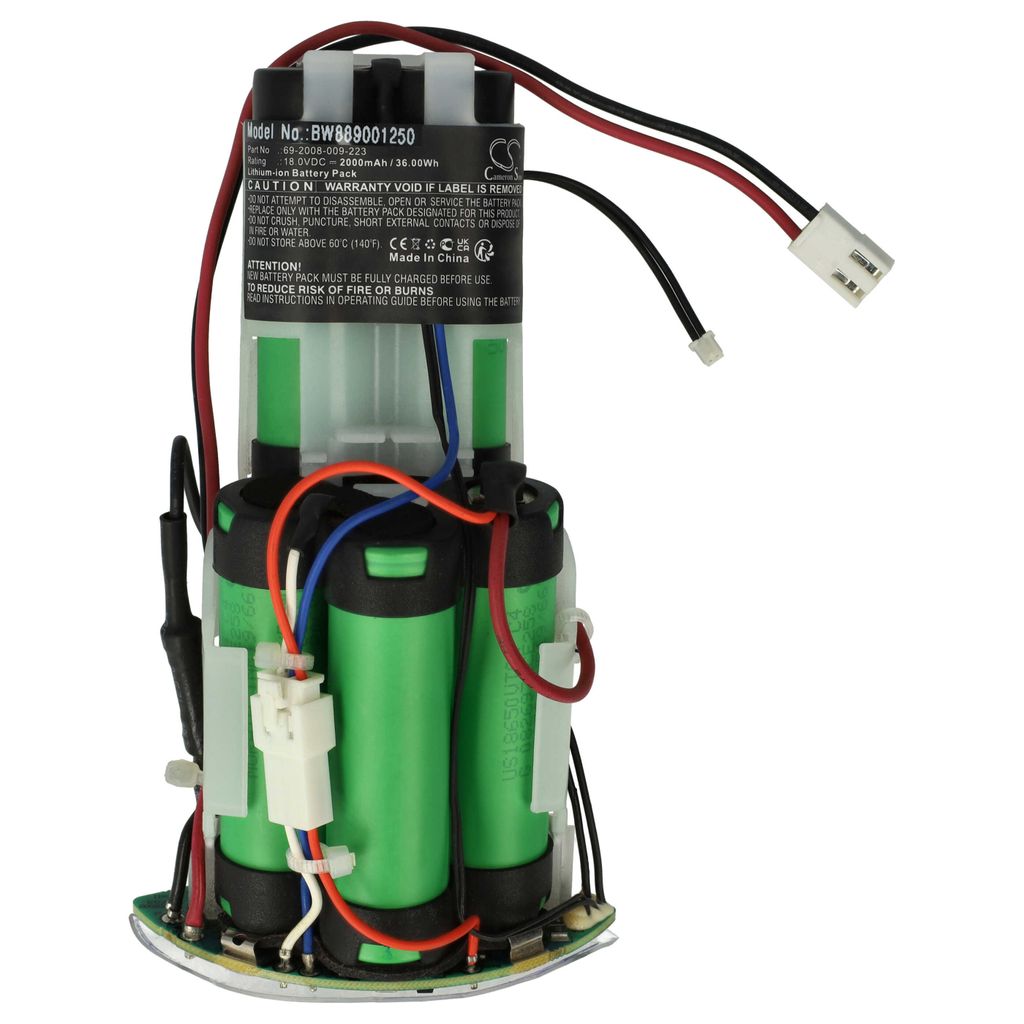 vhbw Akku kompatibel mit Philips FC6168/01, FC6168/01NL, FC6168, FC6167/01WEU, FC6164/02RU, FC6163/02RU Staubsauger (2000 mAh, 18 V, Li-Ion)