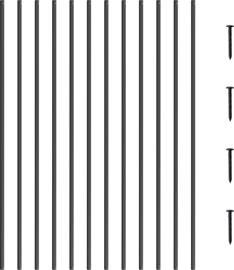 Balustres en Aluminium Creux et Droits 13x1118 mm pour Escaliers VEVOR