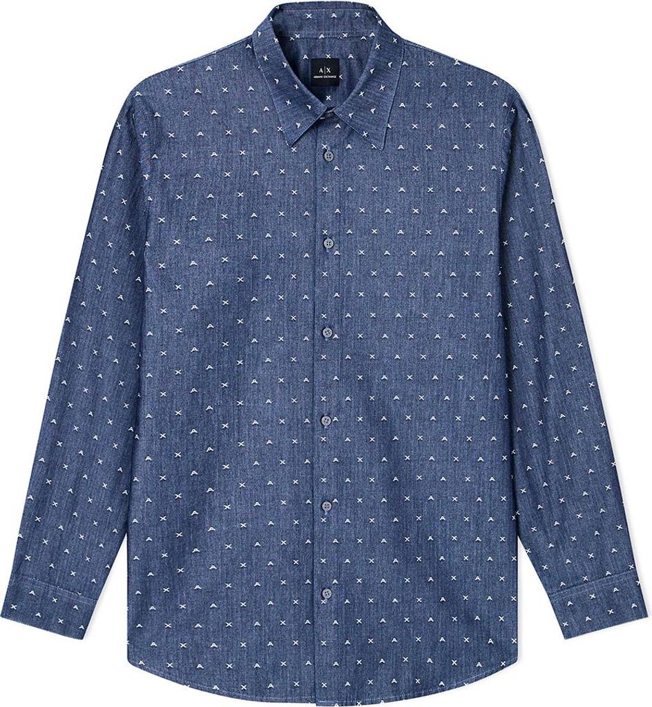 Armani Exchange Xm001716_af17528 Langarmhemd Blau L Mann Blau L
