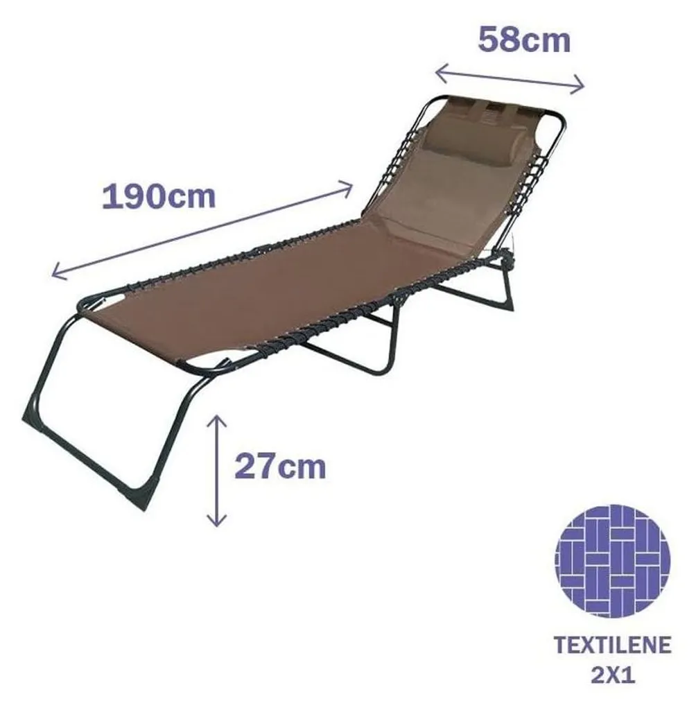 Bain de soleil design Marbueno vert - Structure acier 190 x 58 x 27 cm