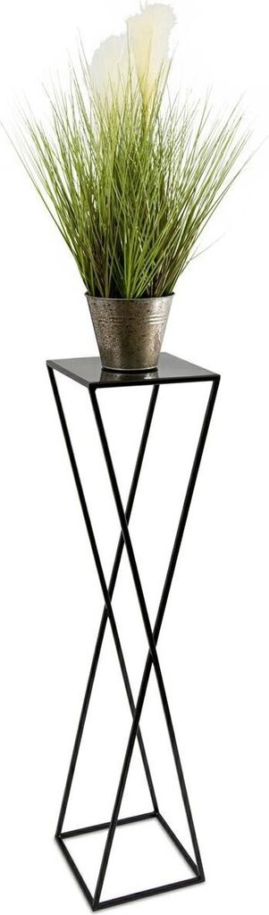 HowHomely Modern Pflanzenständer, Blumenhocker aus Metall Schwarz 100 cm Höhe - Blumenständer für das Haus