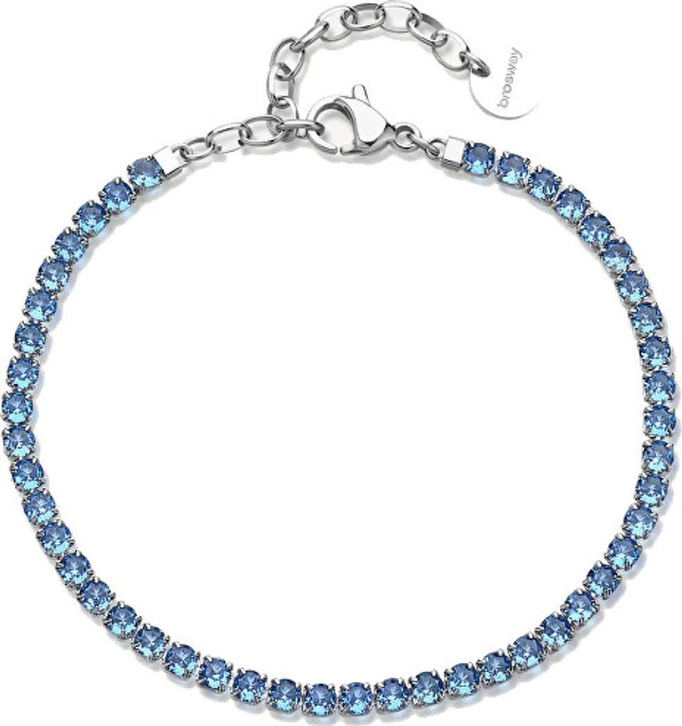 Acquista Bracciale Tennis Brosway BEI107 Acciaio Zirconi Blu