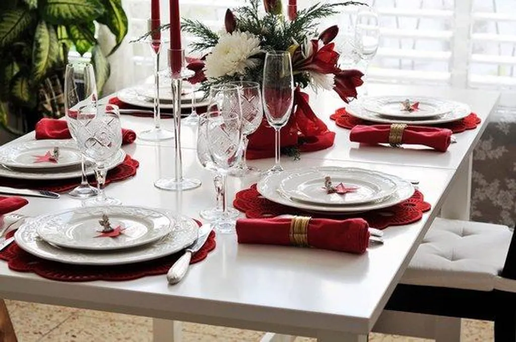 Serviettes en coton rouge 50x50 cm pour de grandes réceptions élégantes