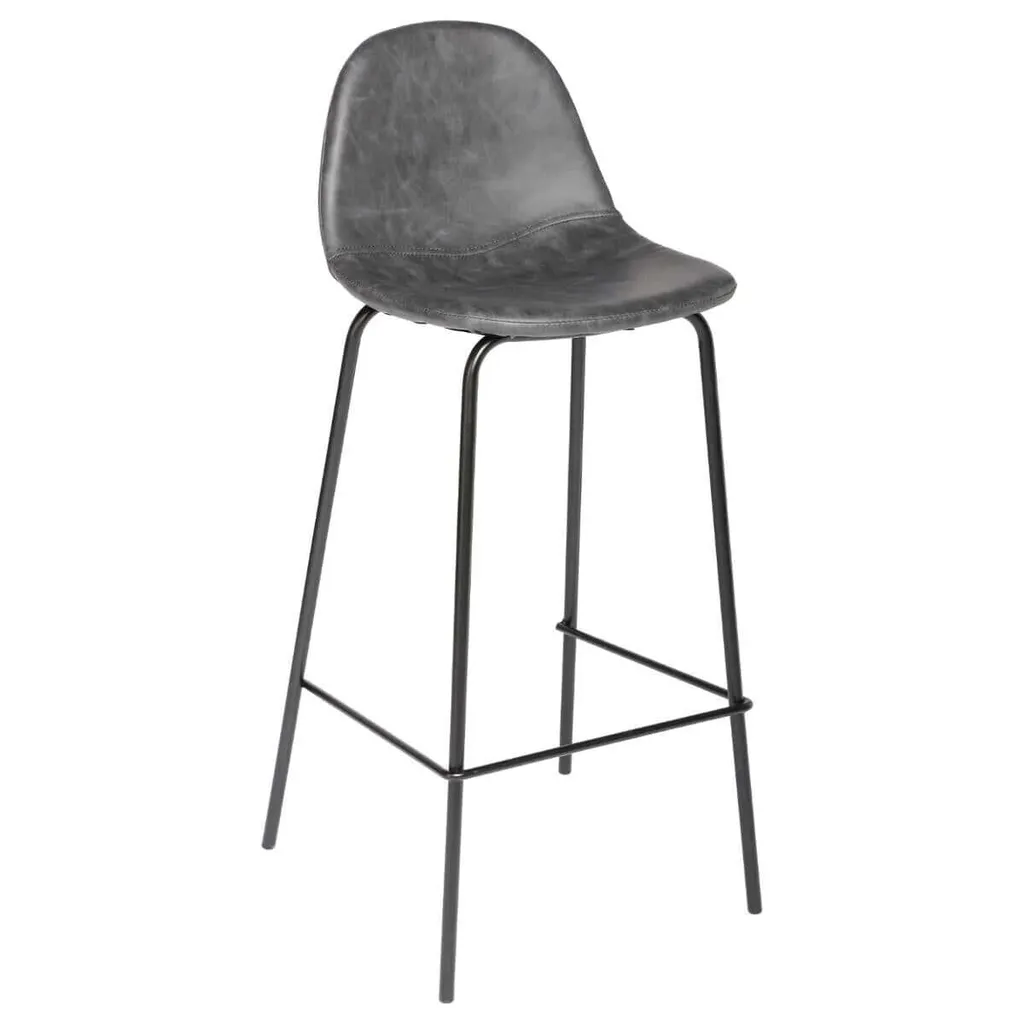 Tabourets de cuisine Vladi gris pour comptoir de bar et îlot - Duo chic