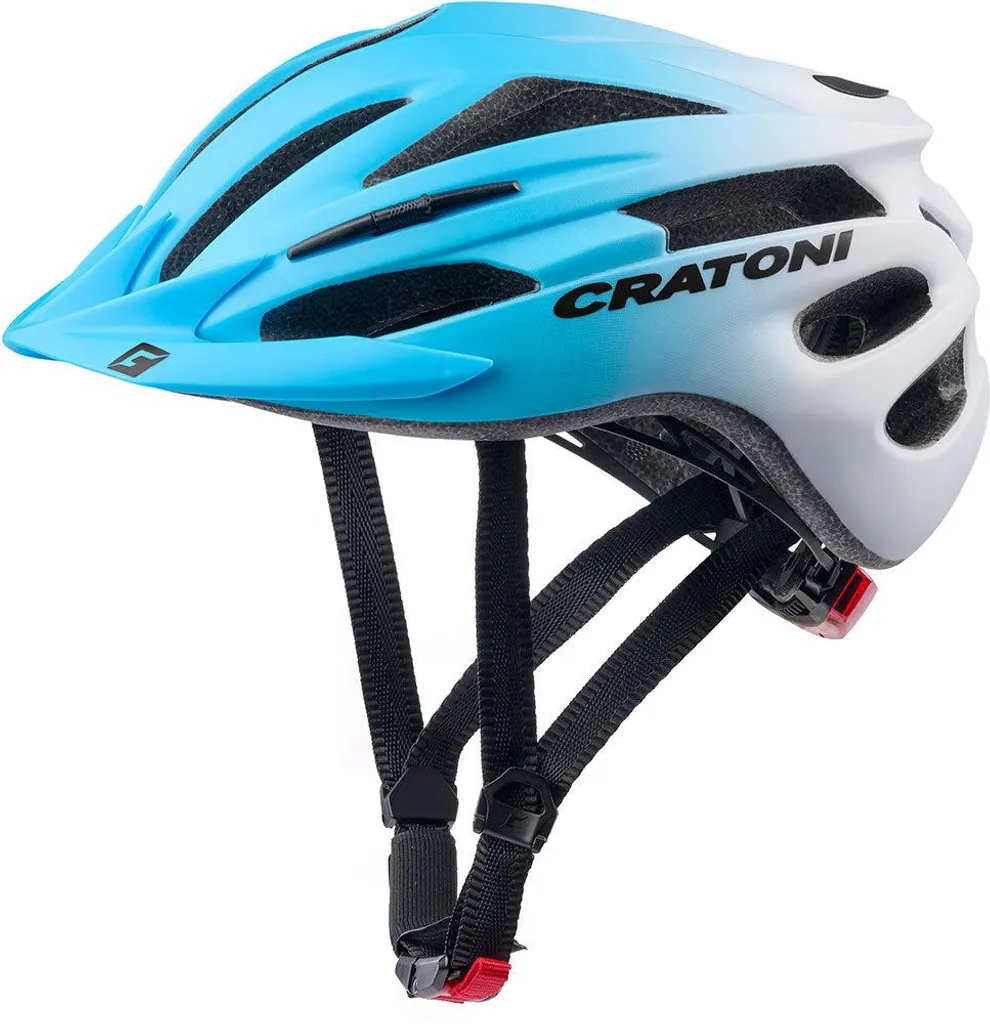 Casque de vélo enfant Cratoni Pacer Jr bleu et blanc ultra léger