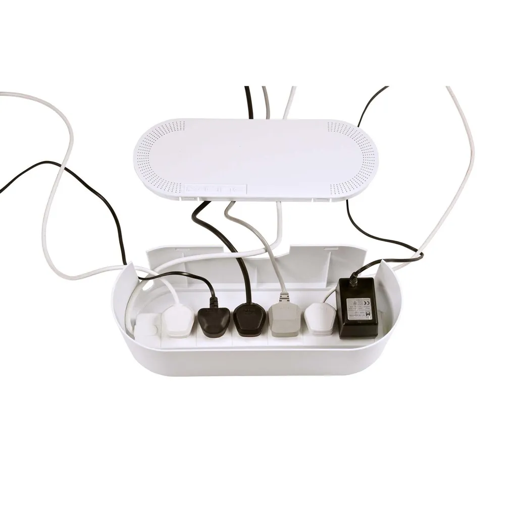 D-Line CTULGEW/SW Cache-Câble Grand Format Blanc pour Multiprise Box - 2