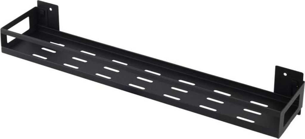 Metall-Wandregale schwarz matt Küchenregal Rollenhalter Küchenreling Hängeregal Metallregal Ablage, Variante:Wandregal 60 x 12,5 cm