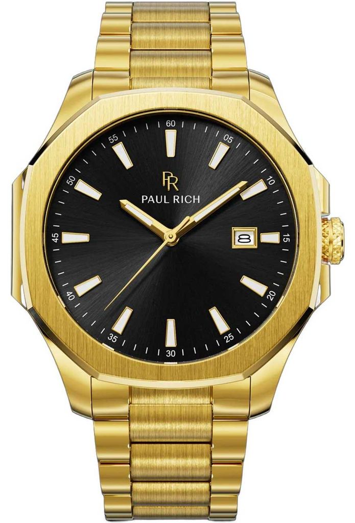 Paul Rich PR-46703 Herrenuhr Mercer Goldline Black 40,50 mm 5ATM