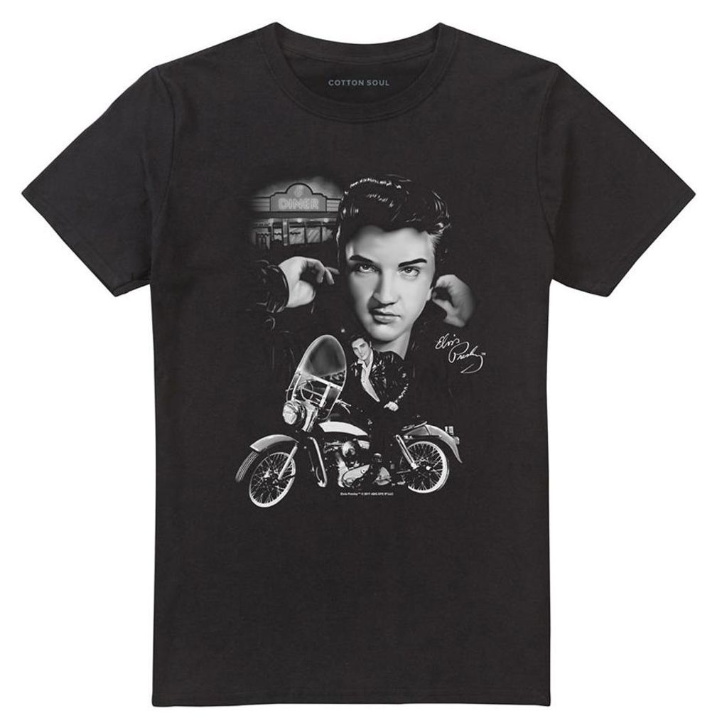 Elvis Presley - "The King Rides Again" T-Shirt für Herren/Damen Uni TV33305 (5XL) (Schwarz)