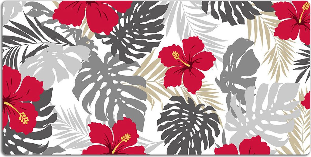 Schreibtischmatte Tischunterlage 90x45 cm Mauspad - Hibiskus