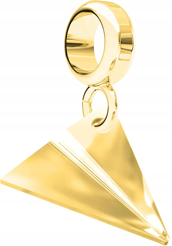 Charm Aereo di Carta Oro e Argento 925 | Ciondolo Viaggio Artigianale