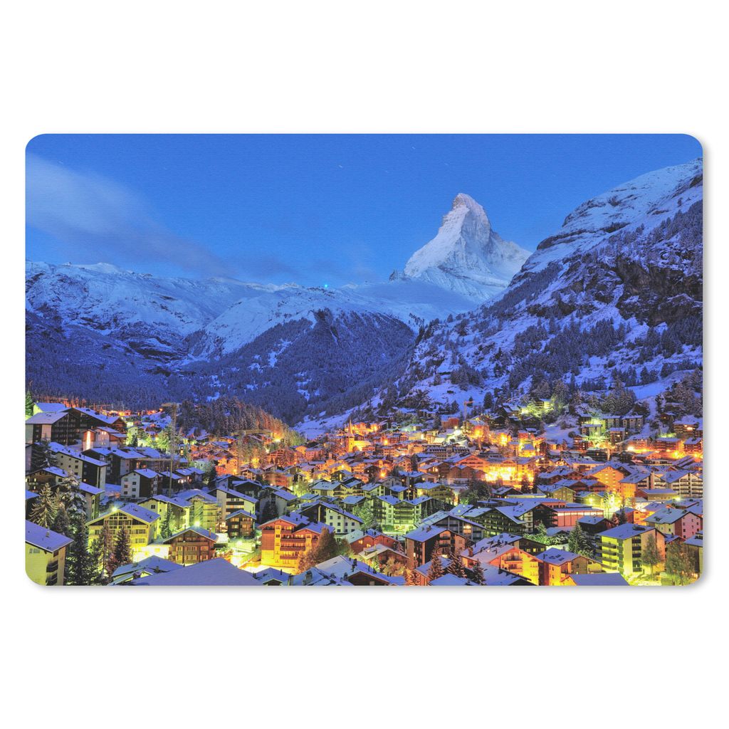 MuchoWow Mauspad Mousepad Sonnenaufgang über dem Schweizer Matterhorn in Zermatt 27x18 cm - Mousepads - Maus Mat - Pad - Mausunterlage - Büroar...