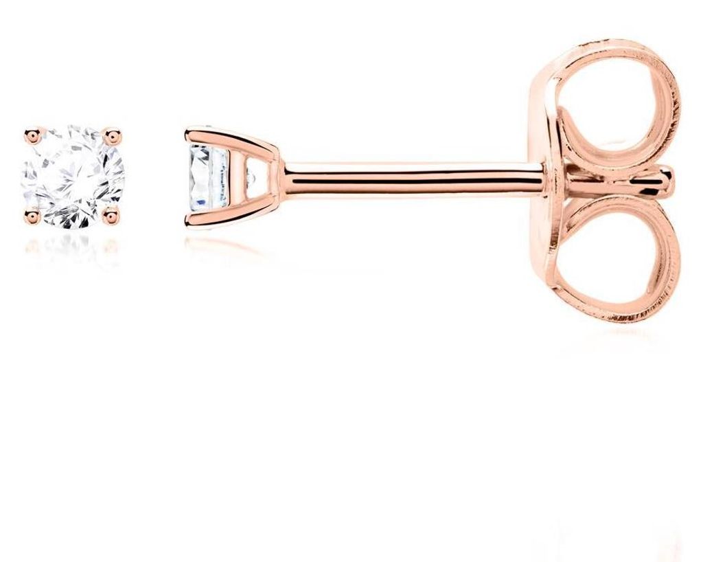 Brilladia Diamant Ohrstecker für Damen aus 14K Roségold