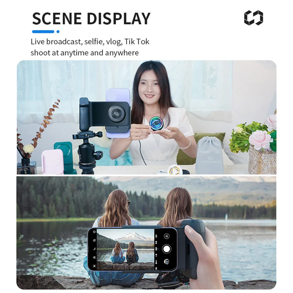 Impugnatura Magnetica Per Telefono Con Telecomando Wireless – Selfie, Video, Rotazione 360° E Scatto A Distanza Per Viaggi E Sport